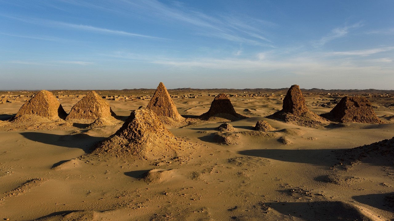 Nuri pyramids in the Sudanese desert. Photo Credit: Dr. Abagail Breidenstein