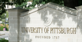 University of Pittsburgh sign with "founded in 1787"